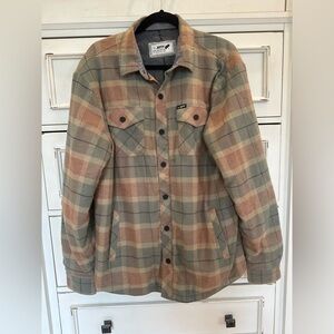 Jetty Men’s plaid Sherpa jacket size Large